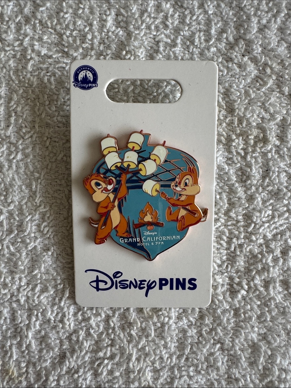 Disney Grand Californian Hotel Resort & Spa Enamel Pin with Chip & Dale